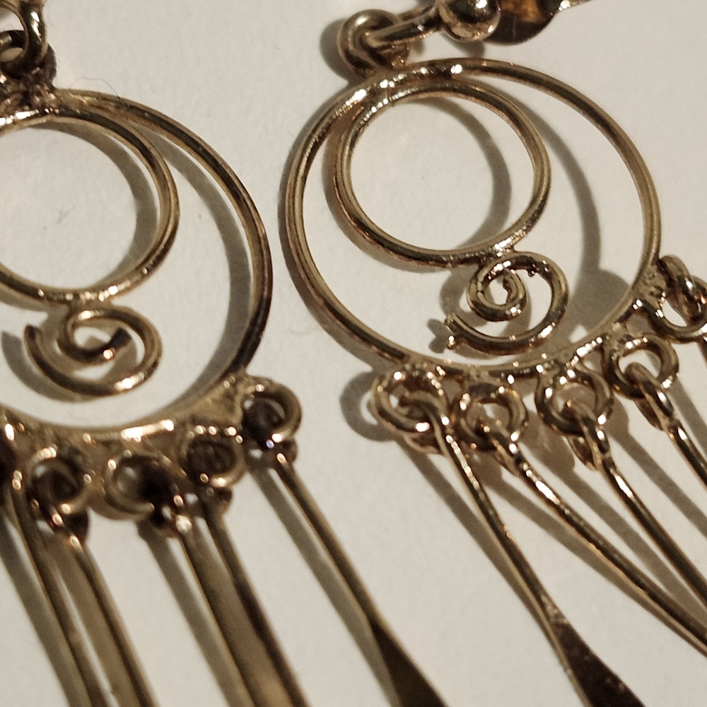 10k Gold Dipped Sterling Earrings - image 2